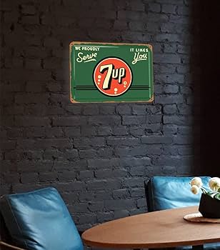 Old 7up Sign 6 - Retro Metal Tin Sign Vintage Plaque Poster